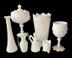 LR - Vintage Fenton Milk Glass Assortment