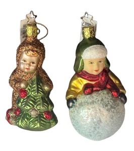 K - Two Festive Inge-Glas Ornaments