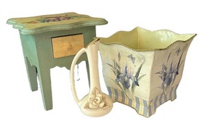 LR - Petite Accent Table, Vase & Planter Mixed Lot