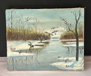LR - Original Unframed Landscape Painting by Davis