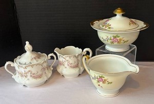 LR - Two Vintage Porcelain Sugar & Creamer Sets