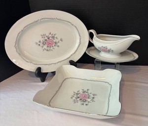 LR - Continental Debut Serving Platter, Bowl & Gravy Boat