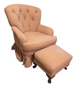 LLR - Vintage Chair and Ottoman by Tomlinson Chair Company