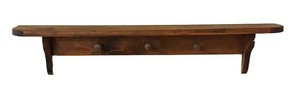 LLR - Vintage Wooden Wall Shelf with Pegs