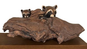LLR - Wooden Raccoon Decor