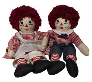 LLR - Vintage Raggedy Ann and Andy Rag Dolls