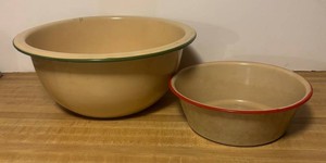 LLR - Two Vintage Enamel Bowls