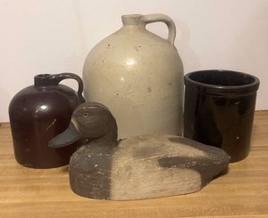 LLR - Vintage Crock, Jugs and Duck Decor