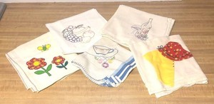LLR - Variety of Vintage Embroidered Kitchen Towels