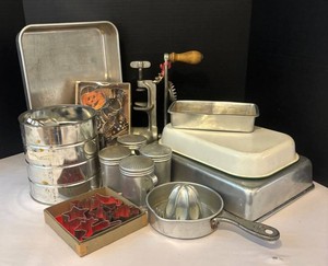 LR - Vintage Baking Pans, Cookie Cutters & Kitchen Tools