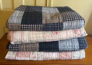 BR2 - Four Twin Quilts - Vintage Patchwork Quilt Sets