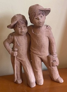 BR2 - Vintage Baseball Brothers Sculpture Lee Borton Originals