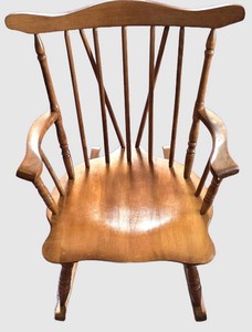 UL-BR3 - Vintage Childs Rocking Chair Solid Wood