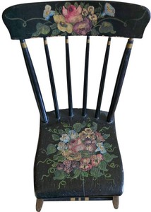 UL-BR2 - Painted Chair With Rosemaling