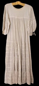 UL-BR3 - Vintage Ivory Cotton Dress