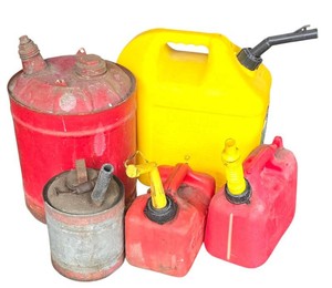 G - Gas Can Mixed Lot - Blitz Diesel, Gasoline & Metal Cans (5 Pieces)