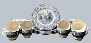 LL - Vintage Blue & White China Set - Liberty Blue 46pc