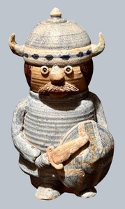 LL - Cookie Jar - Dakota Stoneware Viking by Dave & Julie Huebner