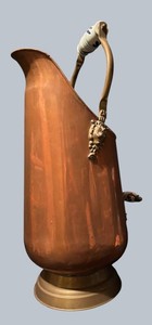 LL - Vintage Copper & Brass Coal Scuttle - European