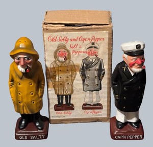 LL - Vintage Salt & Pepper Shakers - Old Salty & Capn Pepper Japan No. 650139