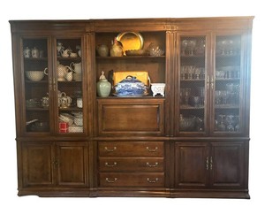 DR - Vintage Three-Part Wall Unit And China Cabinet