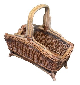 MB - Vintage Wicker Fireplace Log Basket