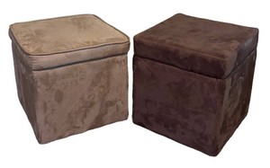 O - Two Storage Ottomans