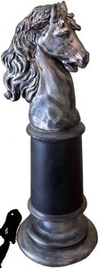 MB - Vintage Decorative Chess Knight Statue Horse Head