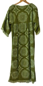 OC - Vintage Floral Green Medallion Dress with Fringe