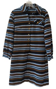 OC - Vintage Striped Collared Button Front Dress