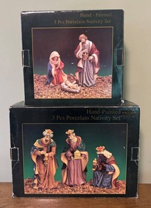 O - Two Kurt S. Adler Nativity Figurine Sets