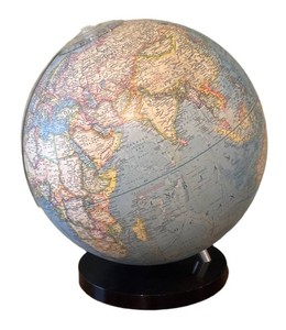 O - Vintage National Geographic Globe