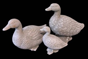 MB - Trio of Decorative Duck Figurines