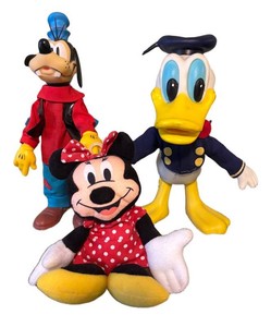 MB - Vintage Character Dolls including Minnie Mouse, Goofy & Donald Duck