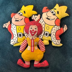 MB - Vintage McDonalds Burger King Pillow Dolls