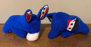 MB - Vintage Patriotic Stuffed Animals including Elephant & Donkey
