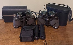 BR1 - Binoculars by Focal & Bushnell including 8x35 and 10x25