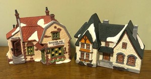 O - Department 56 Booter & Cobbler and Lemax House Village Buildings
