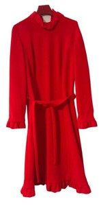 OC - Vintage Rona Red Ruffle Belted Dress