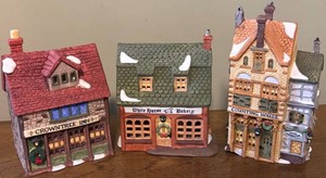 O - Christmas Village Buildings - Department 56 Dickens Village (Lot of 3)