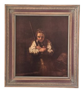 MB - Girl With a Broom Print by Rembrandt