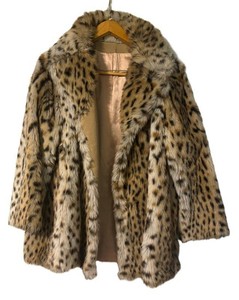 OC - Vintage Leopard Print Faux Fur Coat