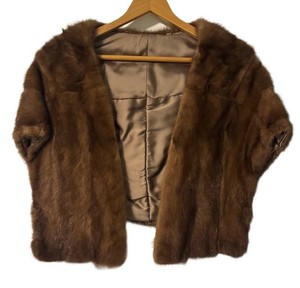 O - Vintage Dark Brown Mink Fur Stole