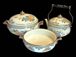 LR - Vintage Three Asta Enamelware Cookware