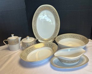 LR - Vintage Imperial Wentworth Regency Platter, Bowls, Gravy Boat and More