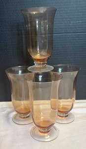 K - Lenox Colore Siena Amber Stemware - 4 Included