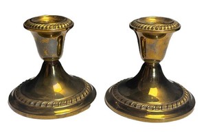 LR - Two Vintage Gorham Candleholders