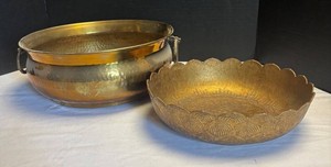 DR - Two Vintage Brass Bowls
