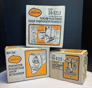 DR - Trio of Vintage Unopened Sunbeam Attachments