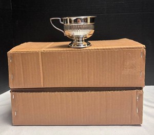 DR - Set of 12 Silver Plated Fluted Pedestal Cups